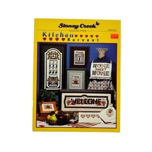 Vintage Kitchen Harvest Cross Stitch Pattern Book STONEY CREEK Americana Retro